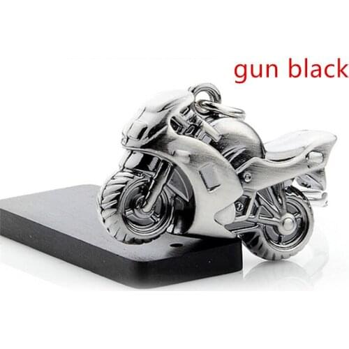 Hot Sale 32mm Ring Three Colors Creative Gift Motorcycle Key Chain,34x23x10mm Motorcycle Pendant