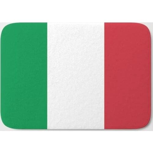 HOT Bathroom Rugs National Flag of Italy Bath Mat Flannel Absorbent Non Slip Doormat for Entrance Door Bath Mats Bathroom