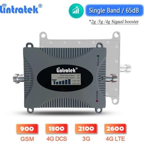 Lintratek 900 GSM 2G 3G 4G Signal Booster DCS 1800 band 7 LTE 2600 Single Band Cellphone Repeater WCDMA 2100 Cellular Amplifier