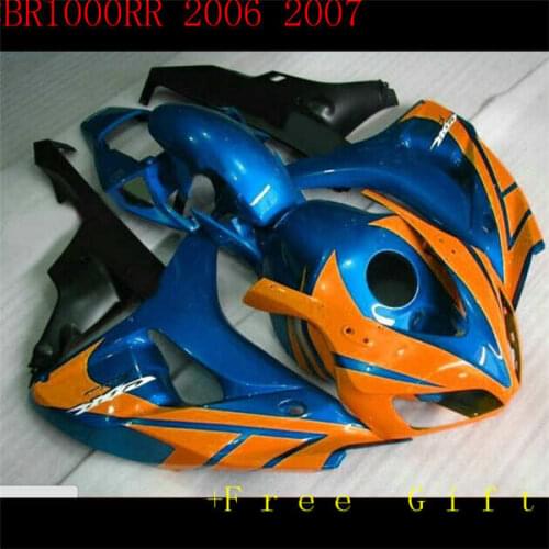 Molding ABS full fairing kit for 2006 2007 CBR1000RR 06 07 bodywork CBR 1000 RR black orange blue fairings set