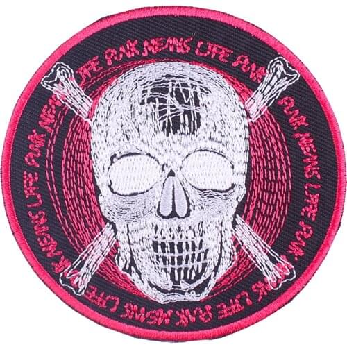 DIY Punk Skull Patch Badge Iron On Patches For Clothing Biker Sew Stickers Applique Stripes On Clothes Stickers Ironing Patch
