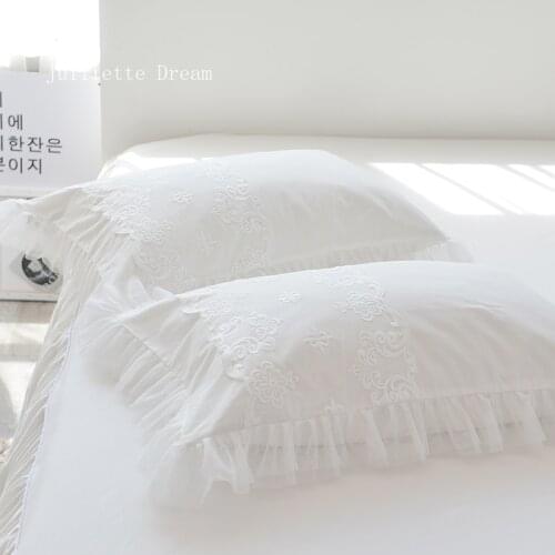 New Princess Lace ruffle pillowcase christmas pillow case decorative home textile bed pillow cases accessories 100% Cotton cloth