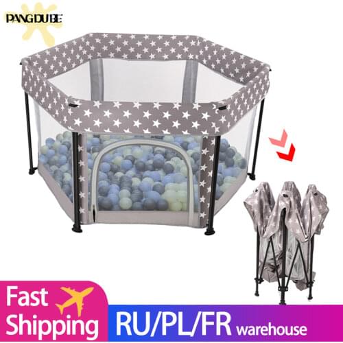 NEW ARRIVAL Foldable & Portable Baby Playpen Outdoor Kids Playground Baby Safety Fence Childrens Playpens Stable Baby Playpens