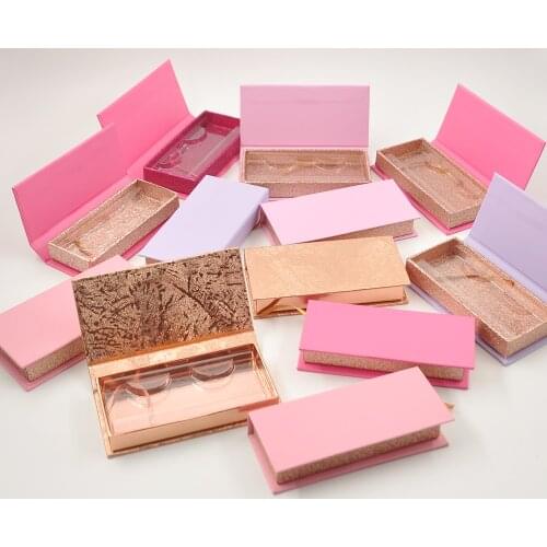 Wholesale False Eyelashes Package Eyelash Packaging Box Lash Boxes Packaging 25mm Mink Lashes Case With Tray Makeup Bulk Vendors