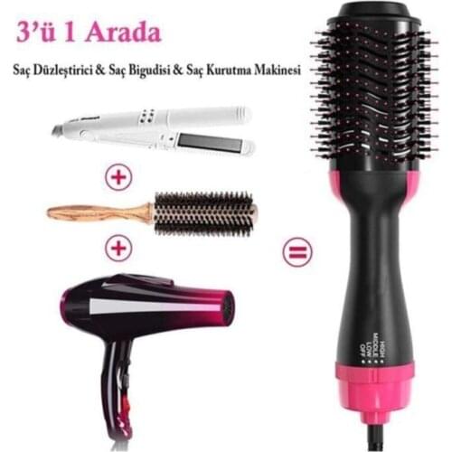 Hair Straightener Styling Blow Brush Comb