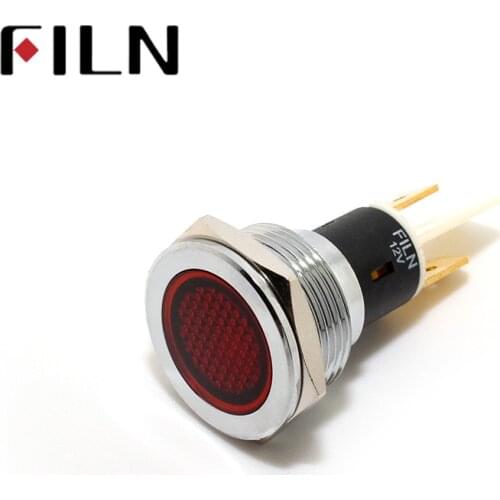 12V 24V 110V 220v 19mm red blue green white led Metal Indicator pilot Signal light lamp