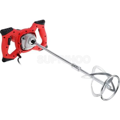 2100W Industrial Grade Mixer 220V EU 6 Gear Adjustable Speed Paint Cement Plaster Mortar Blender Putty Powder Stirring Machine