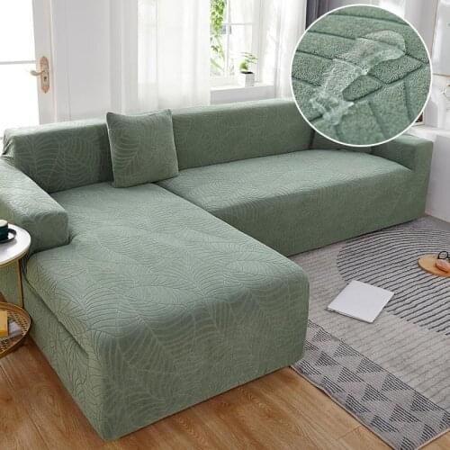 Waterproof L Shape Corner Sofa Cover Thick Stretch Sectional Cushion Cover or Living Room Furniture Slipcovers Chaise Lounge
