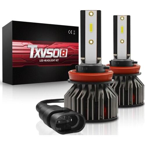 2 pcs Universal H11 Led Headlights 12V 6000K H8 Bulbs with Fans H9 Diode Lamps with White Lights 100W Led Para Coches