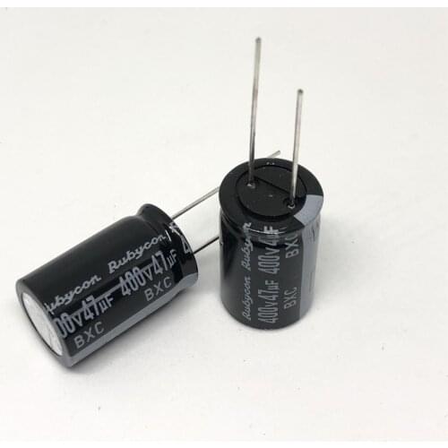 2PCS New and Original Rubycon 400V47UF 16X25MM 47UF 400V BXCSeries Long life low Impedance made in JAPAN