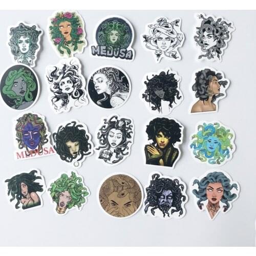 50pcs Ancient Greek snake Hair Banshee Stickers For Suitcase Skateboard Laptop Luggage Fridge Phone DIY Motorcycle car stickers