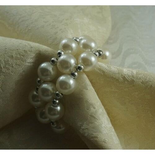 White wedding ring napkin, wholesale decoration napkin ring, bulk napkin holder