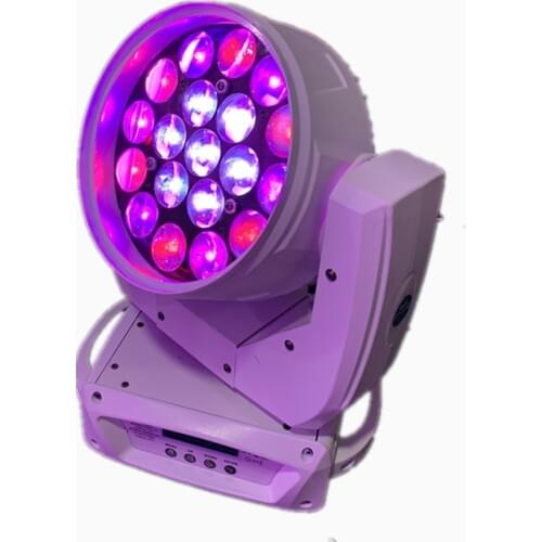 White shell 19x12W full color 4 in 1 rgbw led moving head zoom wash dmx dj light for disco bar power con connect