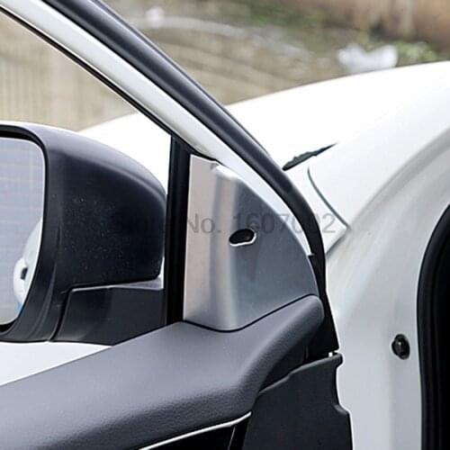 For Nissan Qashqai 2014 2015 2016 2pcs ABS Chrome Car Interior Triangular A Pillar Trim Molding Cover Decotaion Accessories