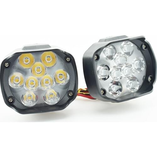 Motorcycle Headlight Scooter Fog Spotlight LED Motorbike 12V 6500K Moto Working Spot Fog Light Head Lamp White DRL Car Headlamp