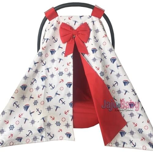 Jaju Baby Red Sailor Design Stroller Cover and Inner Sheet