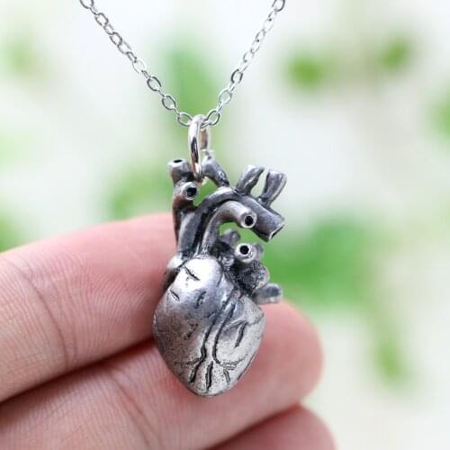 Punk Anatomia Heart Pendant Anatomy Jewelry Anatomical Science Biology Necklaces