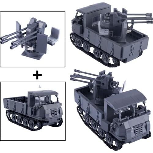 MOC WW2 Military Germany Figures Vehicle Truck Car Caesar Cannon Weapons Building Blocks Parts Creator Gun Machine Kits Toys