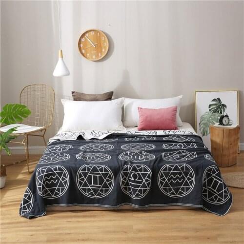 Six Layer Gauze Summer Bedding Blanket Outdoor Travel Picnic Covering Plaid Kids Baby Comforter