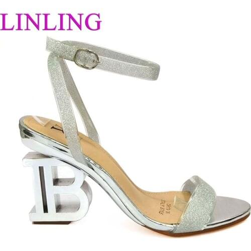 Latest Design African Style Womens Shoes Slippers with Metal Trim And Rhinestones for Ladies Designer Shoes Women Luxury 2021