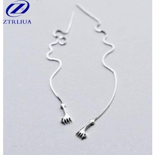 Atmosphere Creative New Arrival 925 Sterling Silver Jewelry Female Sweet Giraffe Personality Animal Earrings SE246