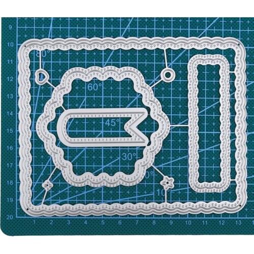 New Dotted Scallop Frames Metal Cutting Dies Stencil for DIY Scrapbooking Photo Album Embossing Paper Cards Decorative Crafts