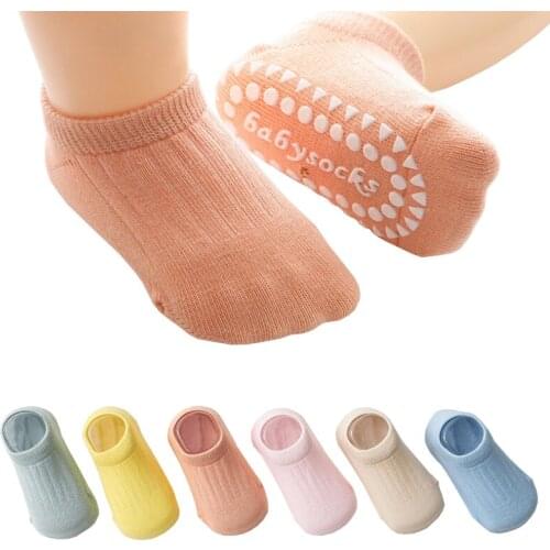 New spring and summer non-slip baby childrens cotton socksbaby floor toddler socks
