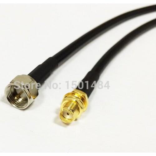 New SMA Female Jack Connector Switch F Male Plug Convertor RG58 Wholesale Fast Ship 50CM 20"Adapter