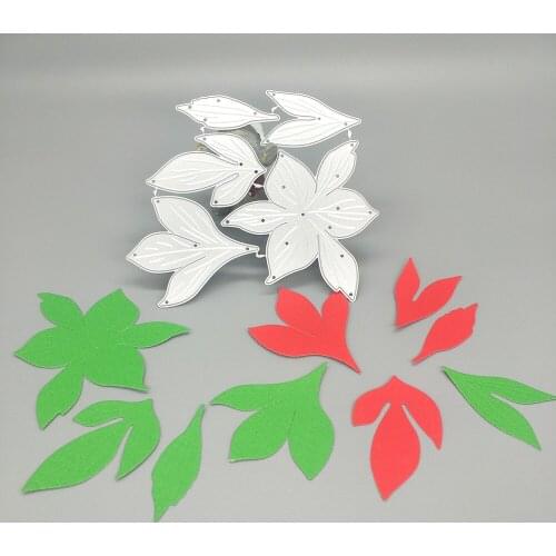 New Christmas leaf, leaf metal cutting mold, photo album cardboard DIY gift card decoration embossing crafts