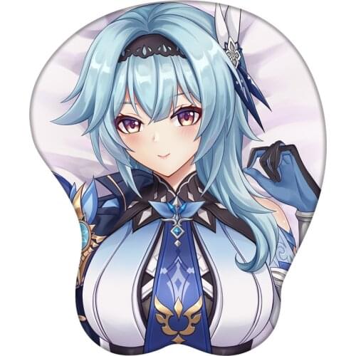 Wholesale Game Genshin Impact 3D Oppai Mouse Pad Eula Zhongli Xiao Ganyu Keqing Qiqi Cosplay Props Game Mouse Pad Mat Wrist Rest