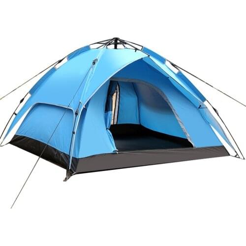 Automatic Tent Outdoor 3-4 Person Large Family Double Deck Tent Anti-UV Waterproof Camping Beach Tent Fishing Hiking Picnic
