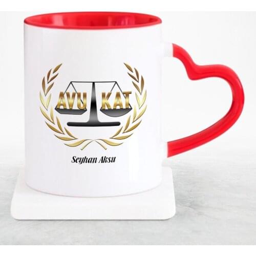 Personalized Professional Attorney Red Heart Mug Cup-10
