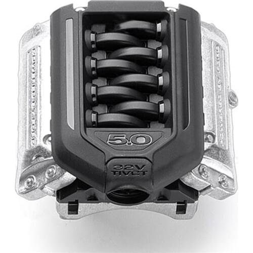 RC Car Simulate F11 V8 5.0 Engine Radiator Dual Fan for TRAXXAS TRX-4 1/10 RC Crawler Car Engine Cover RC Car Upgrade Parts