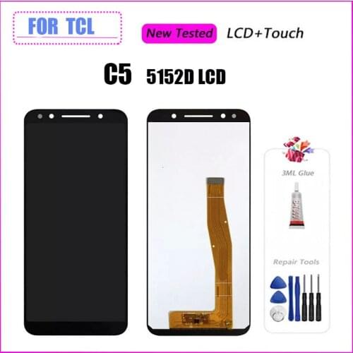 5.5 inch high quality Display For TCL C5 5152D LCD Display Touch Screen Digiziter Assembly With Tools + glue