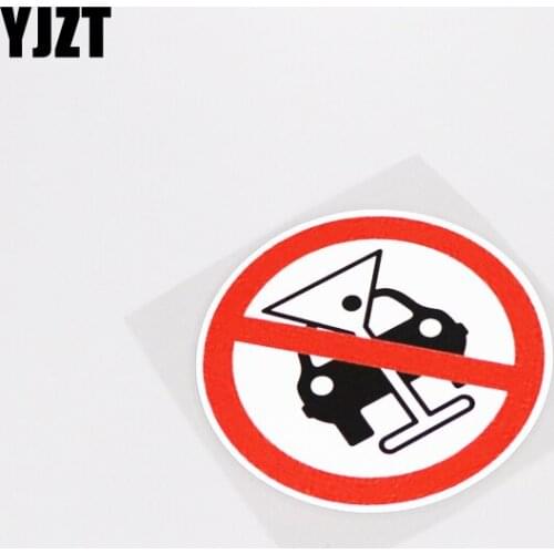 YJZT 10CM*10CM Warning Mark Car Styling Prohibition Of Drunk Driving Car Sticker Decal PVC 13-0158