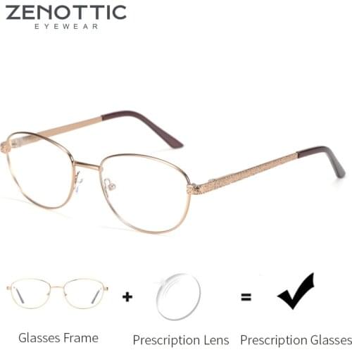 ZENOTTIC Prescription Progressive Glasses Oval frames Women Men Optical Myopia Anti Scratch Reflect Photochromic Eyeglasses