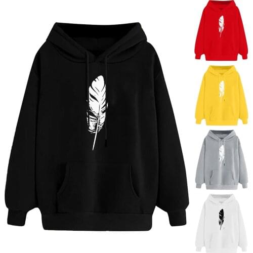 Plus Size Print Hoodies Womens Long Sleeve Pullover Prints Sweatshirt Hoodie Tops Streetwear Sweatshirts Sudaderas Con Capucha