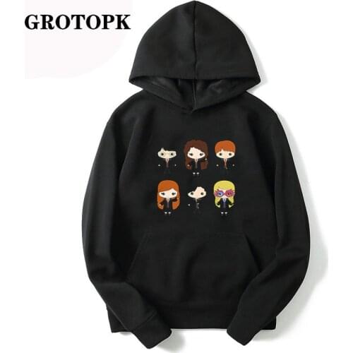 Cartoon Magic Characters Sweatshirt Long-sleeved Autumn Hooded Casual Women Hoodies Top Women Plus Size Coat Streetwear Female