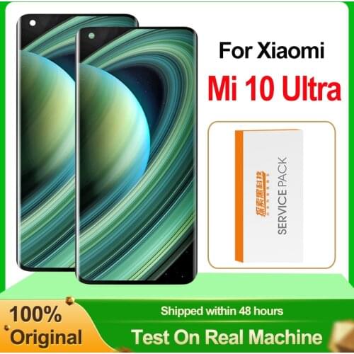 100% Original 6.67" LCD Replacement For Xiaomi Mi 10 Ultra OLED Display Touch Screen Digitizer Assembly For M2007J1SC Model