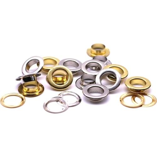 6mm/7mm/10(internal) Garment eyelet flat 4-color eyelets of high quality copper side eyelets metal curtain grommets
