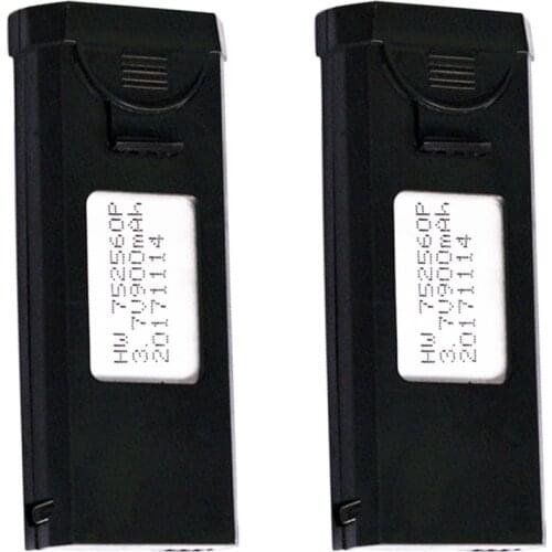 2PCS/lot LiPo Battery for VISUO XS809 XS809W XS809HW XS809S RC Drone Parts 3.7V 900mAh 752560P battery for RC Aircraft XS809W