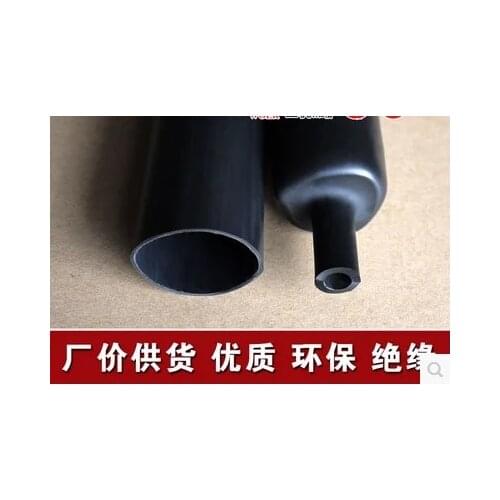 Free shipping 1meter Dia 65 mm 3:1 transparent double wall pipe glue double heat shrink tube 3 seal waterproof