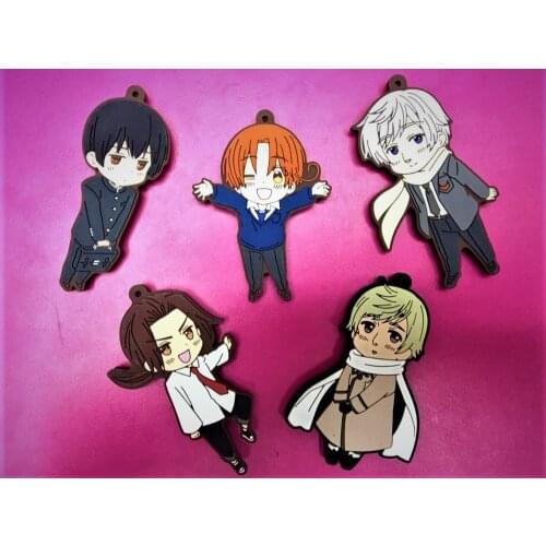 G308 Axis Power Hetalia Anime keychain Feliciano Vargas Ludwig Honda Jones llavero Rubber strap/phone charms