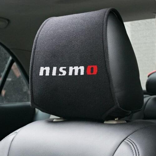 1PCS Hot car headrest cover fit for Nissan Nismo X-trail Almera Qashqai Tiida Teana Skyline Juke Accessories Car Styling