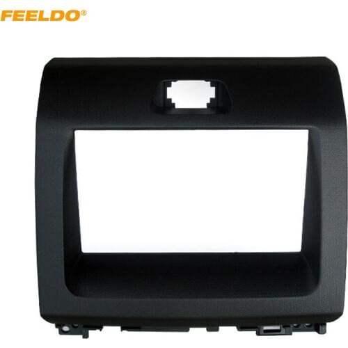 FEELDO Car Double Din DVD Radio Fascia Frame for KIA Ray 2011 2012 Dashboard Panel Mount Adapter Trim Kit #FD5184