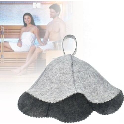 Felt Head Protection Bath Anti Heat Free Size Russian Style Shower Cap Sauna Hat