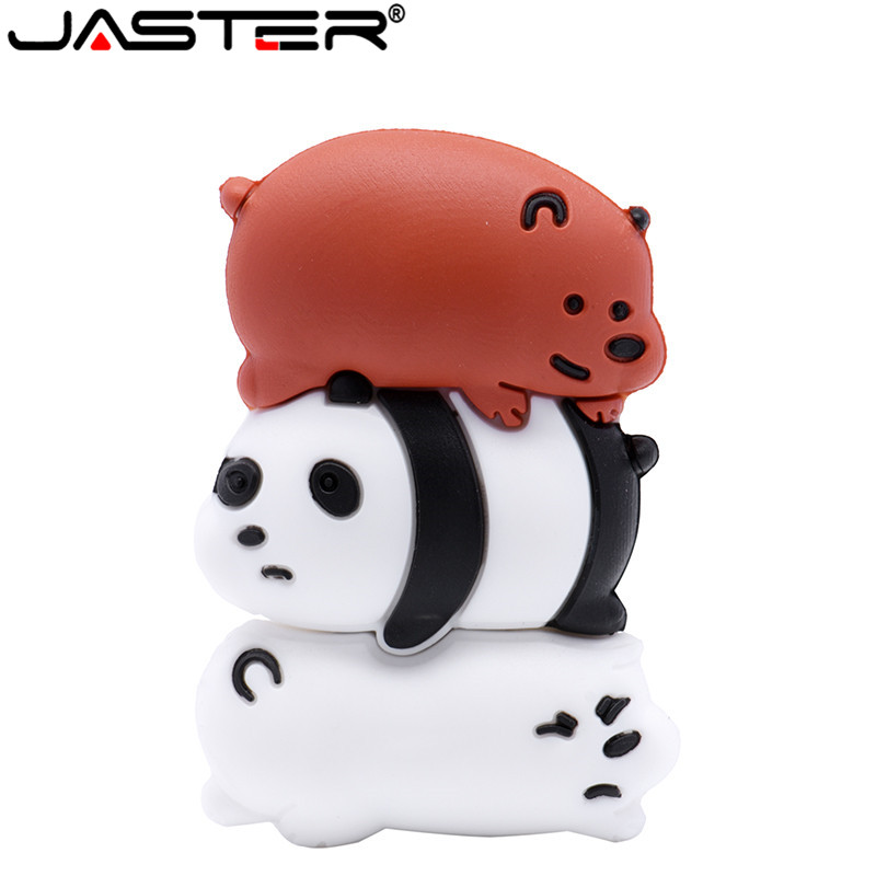 JASTER lovely panda pen drive usb 2.0 flash drive disk real capacity gift memory Stick pendrive 4GB 8GB 16GB 32GB 64GB