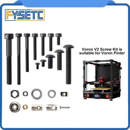 FYSETC Voron 2.4 3d Printer Project Fasteners Screws Nuts Full Kit V2.4 3D Printer Screws Full Kit