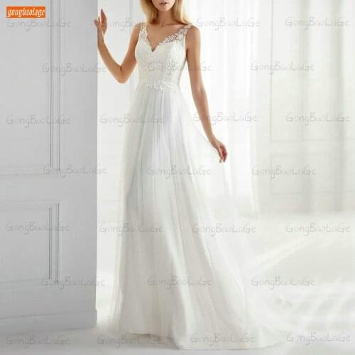 Gongbaolage Sleeveless Wedding Dresses