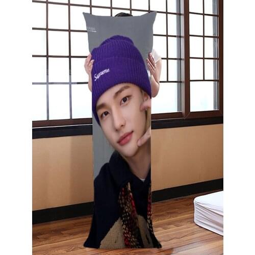 Hyunjin Dakimakura Hugging Body Pillow Case DIY Custom Throw Cushion Pillow Cover 7 Sizes 50X150cm Two Sides
